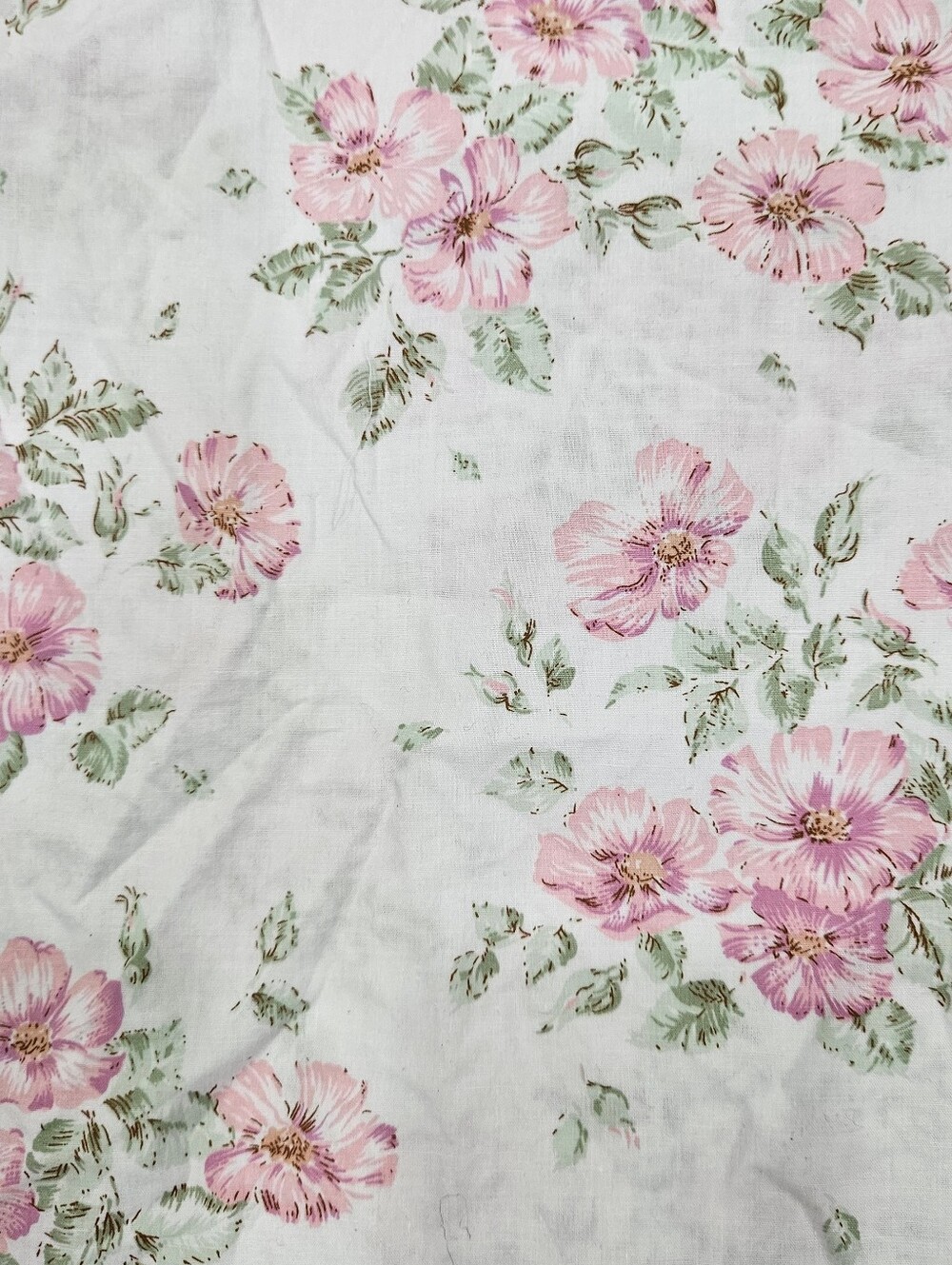 VTG Victoria's Secret Pink Floral Green Long Cotton Pajamas Set Sz L 80s NWOT - Picture 2 of 13
